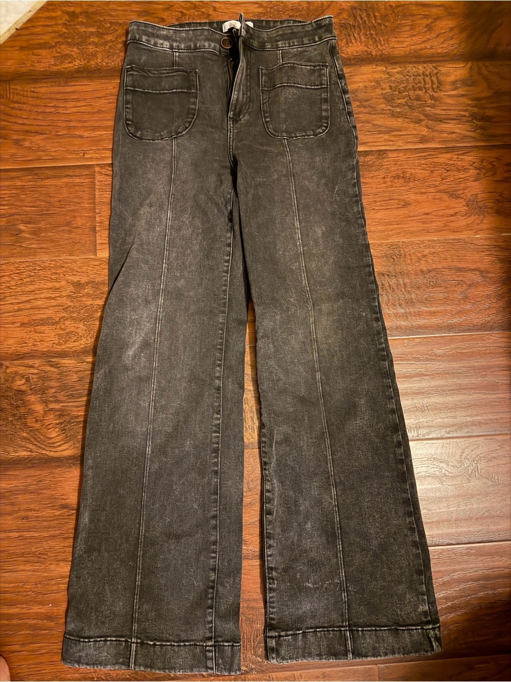 LC Lauren Conrad Washed Black Wide-Leg Jeans